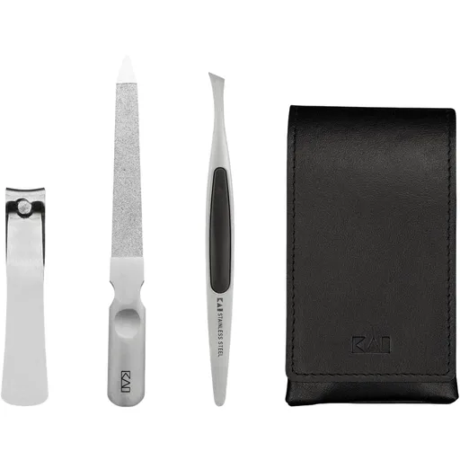 Kai Sada na nehty v koženém pouzdře Beauty Care – kleštičky, pilník, pinzeta