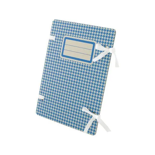 Spisová deska A4 s tkanicí kulaté rohy se štítkem modrá