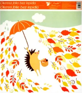 Okenní fólie 973 33x30cm podzimní zvířátka