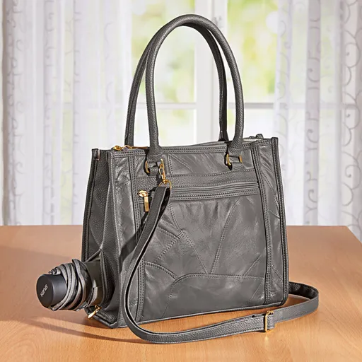 Elegantní kožená taška v trendy barvách