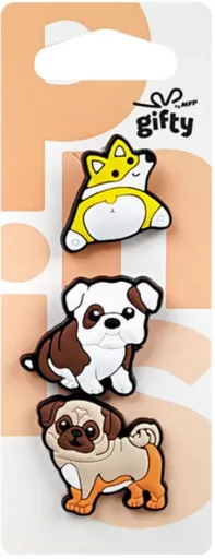 Gifty - Silikonová sada 3 pinů pes