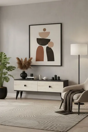 TV stolek Mona 120 - Anthracite, Travertine