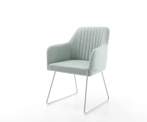 Jídelní židle Greg-Flex mentolová podnož tenká nerezová ocel