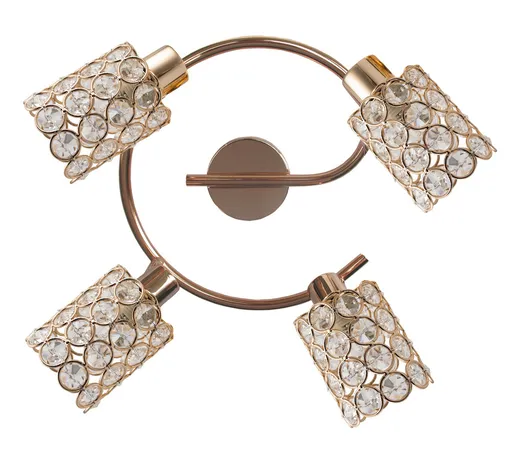 Spirálová stropní lampa 4X40W G9 mosaz YORK