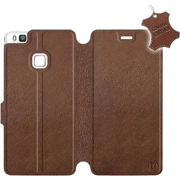 Flip pouzdro na mobil Huawei P9 Lite - Hnědé - kožené -  Brown Leather (5903226496884)