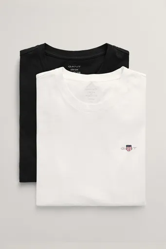 SPODNÍ PRÁDLO GANT C-NECK T-SHIRT 2-PACK BLACK / WHITE