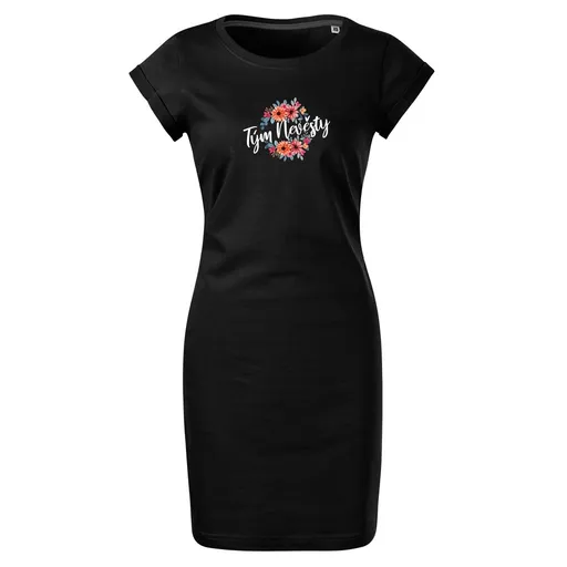 Bontis Šaty Tým nevěsty KOUZLO KVĚTIN - Černá | 2XL