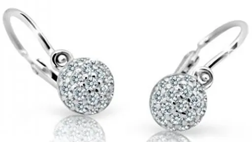Cutie Diamonds Blyštivé dětské náušnice z bílého zlata s brilianty DC2150-10-00-X-2