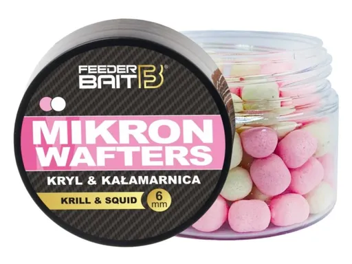 FeederBait Mikron Wafters 4x6mm 25ml - Krill & Squid,FeederBait Mikron Wafters 4x6mm 25ml - Krill & Squid