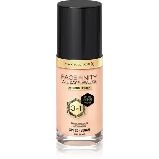 Max Factor Facefinity All Day Flawless dlouhotrvající make-up SPF 20 odstín 55 Beige 30 ml