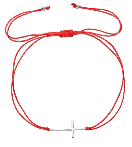 Evolution Group - Pavona Slušivý červený kabala náramek s křížkem 13045.3 red