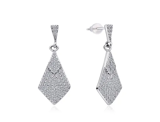 MOISS Stříbrné visací náušnice s kubickými zirkony E0002551