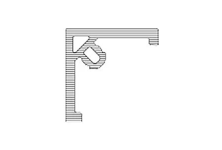 Krycí profil šedá břidlice 9571 510 určený pro 9564, 50x50x3000 mm, TWINSON O-WALL