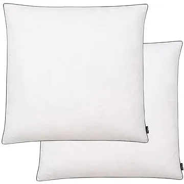 Polštáře 2 ks výplň z prachového peří/peří těžké 80x80 cm bílé