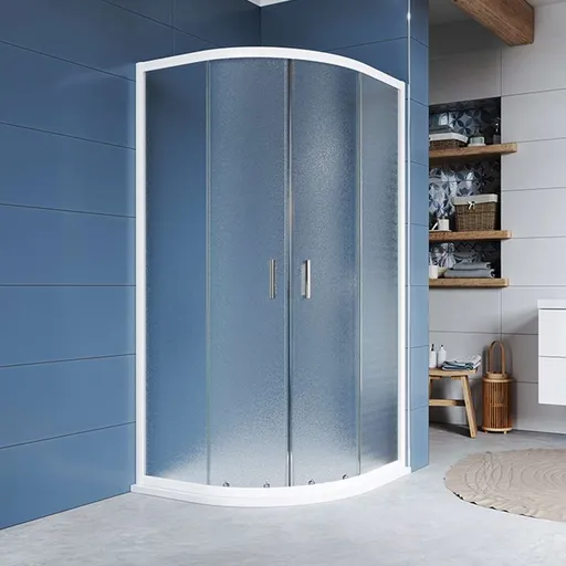 Mereo Sprchový kout, Kora, čtvrtkruh, R 550, zasunovací, 80x80 cm, bílý ALU, sklo Grape CK35111Z