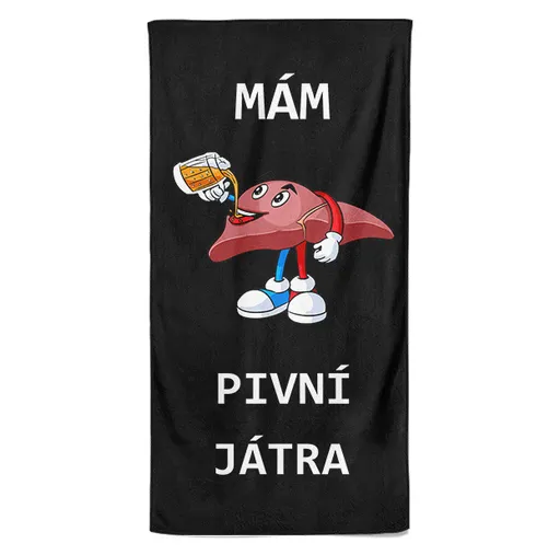 Osuška Pivní játra (Velikost osušky: 100x170cm)