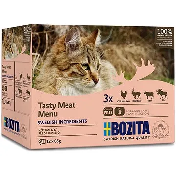 Bozita bezobilné dušené filetky masový výběr v želé 12 × 85g (7300330036704)