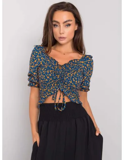 Dámská halenka s volánky Laria RUE PARIS modrá