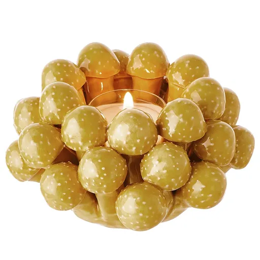 ENCHANTED FOREST Svícen na čajovou svíčku - žlutá