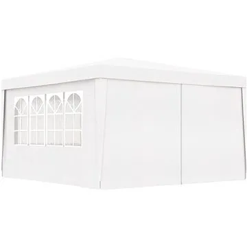 Profesionální party stan s bočnicemi 4 x 4 m bílý 90 g/m2 (48525)