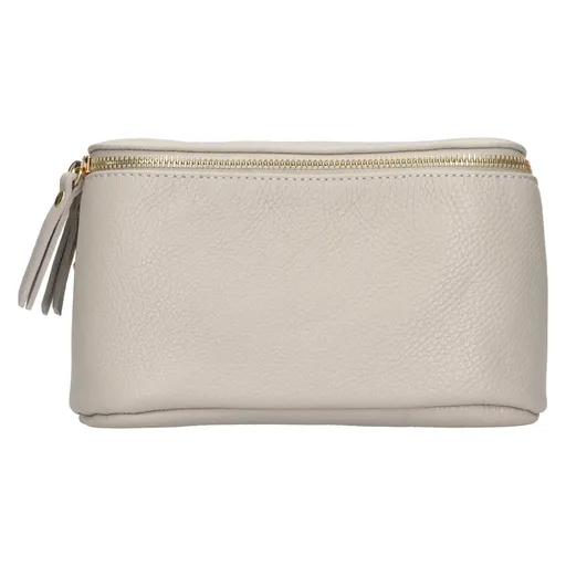 Dámská kožená ledvinka Italia Milagros - světle šedá