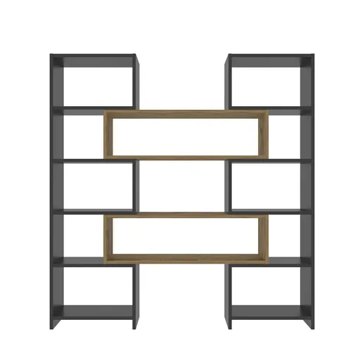 Knihovna Poyraz Black and Oak