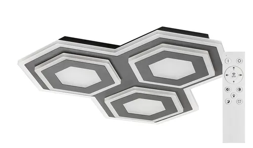 Rabalux Černé stropní LED svítidlo Bitsi 415x415mm 72W CCT s DO 71115