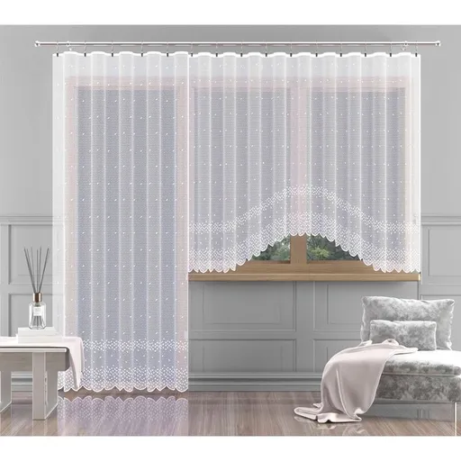 Hotová záclona nebo balkonový komplet, Madison, bílá 180 x 250 cm dveře