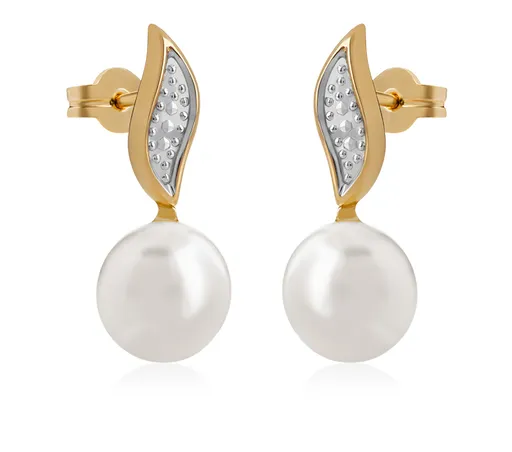 Brilio Elegantní bicolor náušnice ze zlata 14/230.822/3P