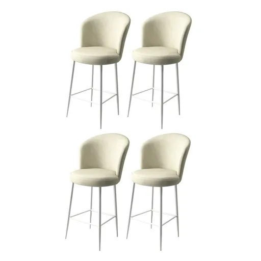 Sada barových židlí Fora Cream and White, 4 ks, 4 ks