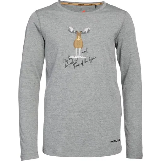 Head KRUMEL Dětské triko s dlouhým rukávem, šedá, velikost 164-170