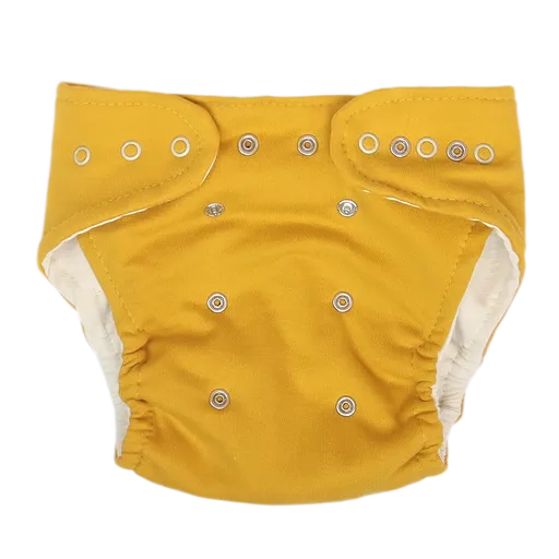 Mamatti Látková plenka EKO sada - kalhotky + 2 x plenka, Mýval, vel. 5 - 14 kg hořčicová