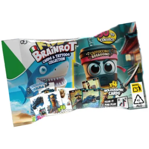 Alltoys Sběratelské karty holografické  BrainRot + tetování