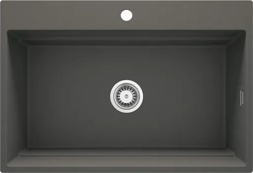 DEANTE Magnetic antracitově metalická Granitový dřez, jednokomorový ZRM_T10B