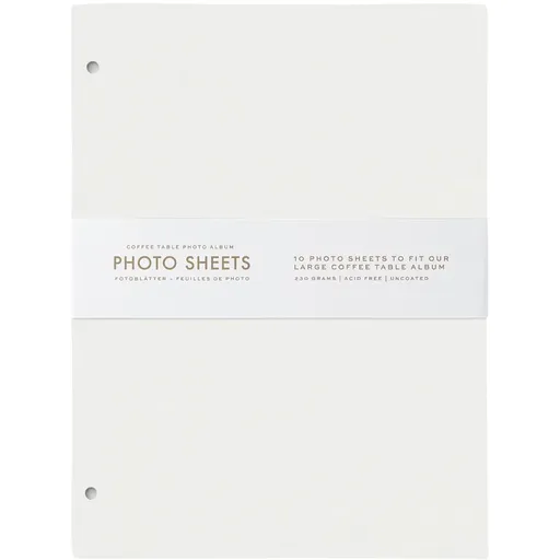 Náhradní náplně do fotoalba L 21 x 28 cm, 10 ks, bílá, Printworks