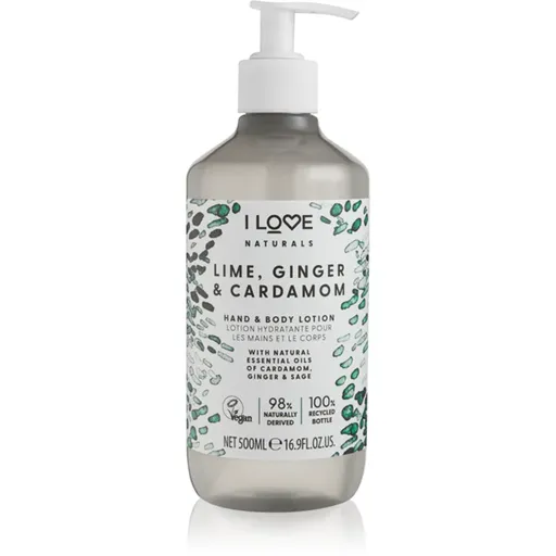 I Love Naturals Lime, Ginger & Cardamom tělové mléko 500 ml