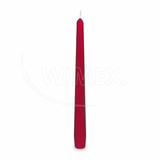WIMEX s.r.o. Svíčka kónická bordó Ø23 x 245 mm [10 ks]