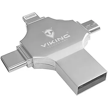 Viking USB Flash Disk 16GB 4v1 stříbrný (VUF16GBS)