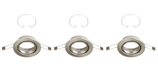 BRILONER 3ks sada vestavné svítidlo, pr. 8,6 cm, matný nikl BRI 7110-032