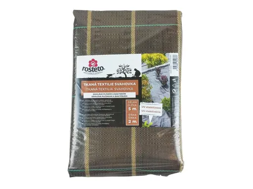 Tkaná textilie svahovka ROSTETO 2x5m černo-hnědá