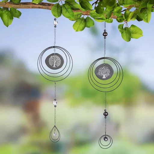 Gilde Závěsné dekorace Ptačí strom, 63 cm, sada 2 ks