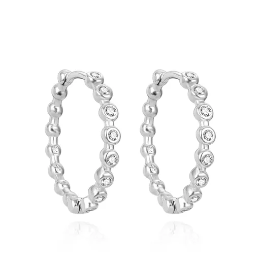 Agato Nadčasové stříbrné kruhy se zirkony AGUC3530