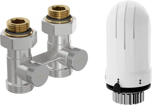 MEXEN/S G03 středová termostatická souprava pro radiátor DN50, středová 1/2"x3/4", nikl W912-012-938-01