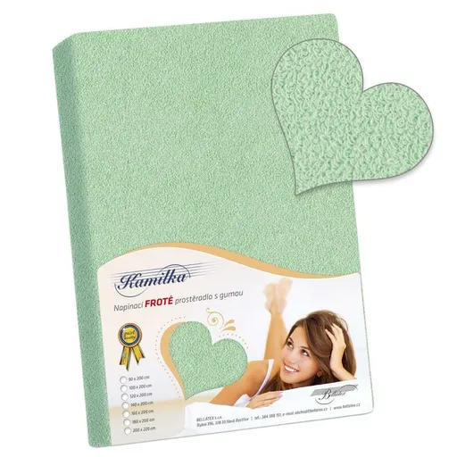 Bellatex Froté prostěradlo světlá zelená, 180 x 200 cm