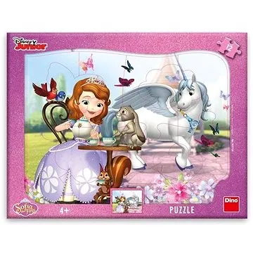 Dino Sofie na čaji 12 deskové tvary puzzle (8590878303126)