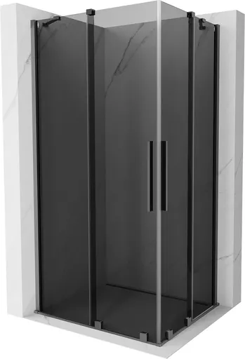 MEXEN/S Velar Duo sprchový kout, posuvné dveře 100 x 90, grafit, grafit metal 871-100-090-42-95