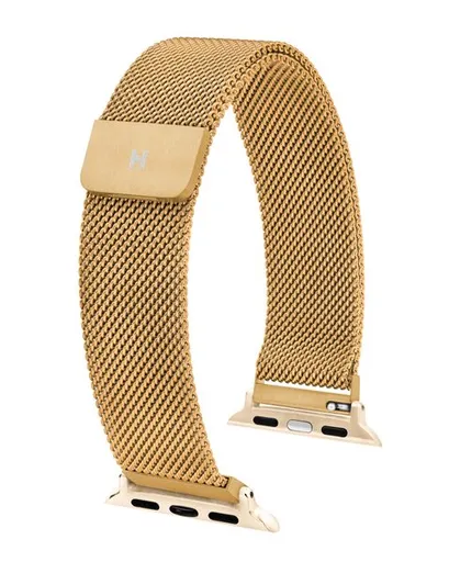 Řemínek Hirsch Milanaise pro Apple Watch - zlatý - 20 mm