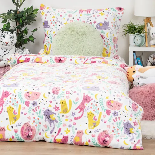 4Home Povlečení mikroflanel Playful Paws, 140 x 200 cm, 70 x 90 cm