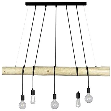 Lustr na lanku TRABO 5xE27/60W/230V borovice (113459)