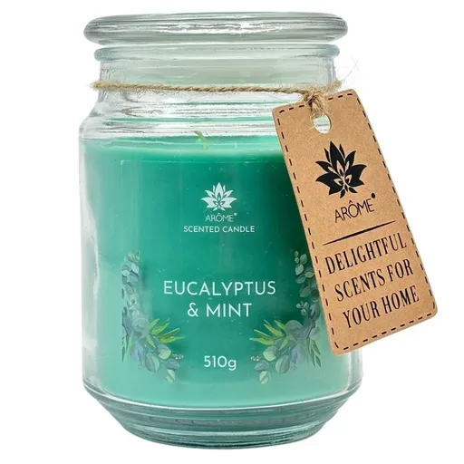 Arome Svíčka 510 g, ve skle, Eucalyptus & mint